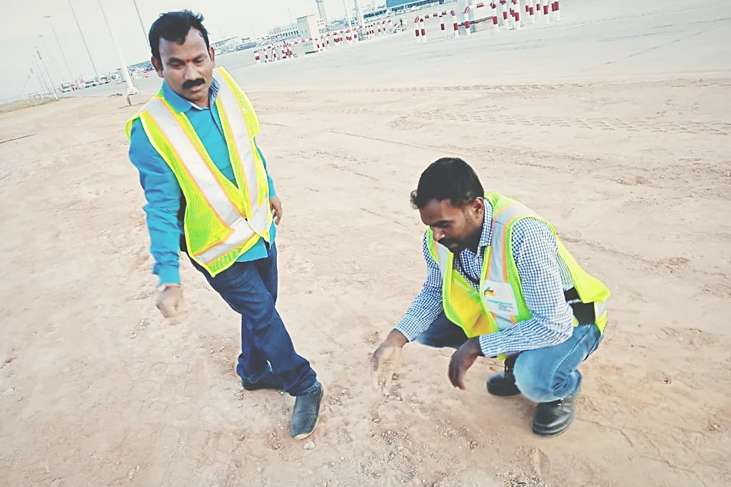 Setting out on site